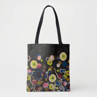 Bolso De Tela Totebag negro de la burbuja