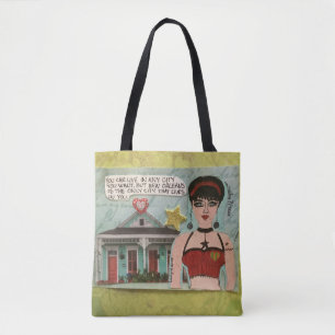 Bolso De Tela Totebag- usted puede vivir en cualquier ciudad que