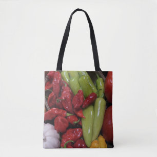 Bolso De Tela Totes Chili Peppers