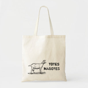 Bolso De Tela Totes de época Magoats Cabra de texto más grande