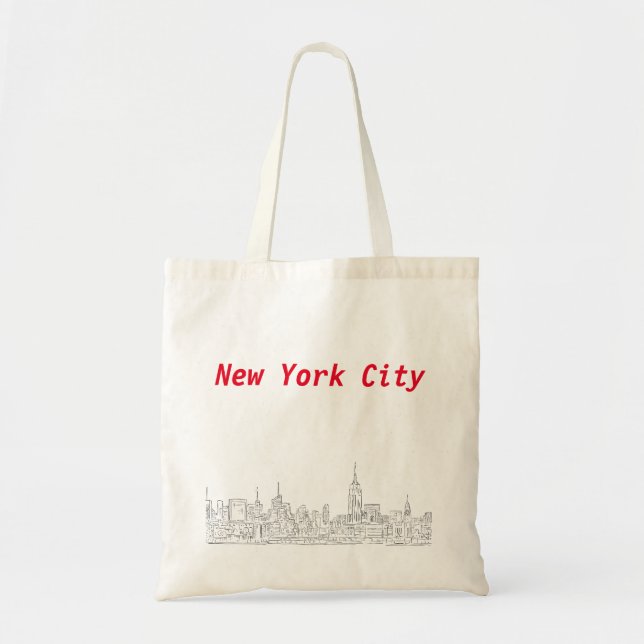 Bolso De Tela Totes de la ciudad de Nueva York (Frente)