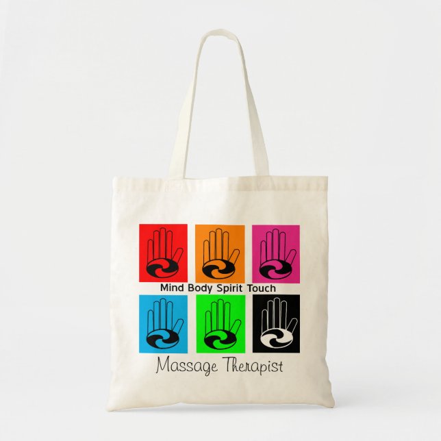 Bolso De Tela Totes del arte pop del terapeuta del masaje (Frente)