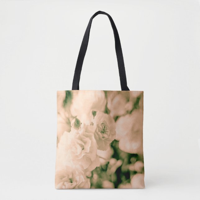 Bolso De Tela Totes del diseño floral de los claveles del (Anverso)