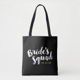 Bolso De Tela Totes del partido de novias personalizado del escu