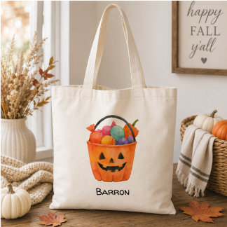 Bolso De Tela Toto personalizado de truco o trato de calabaza ac