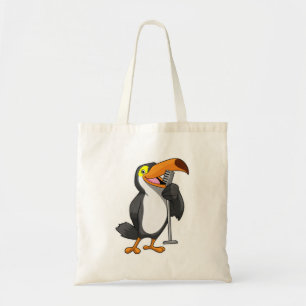 Bolso De Tela Toucan en la música con micrófono