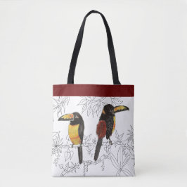 Bolso De Tela Toucans en un Tote - (1)