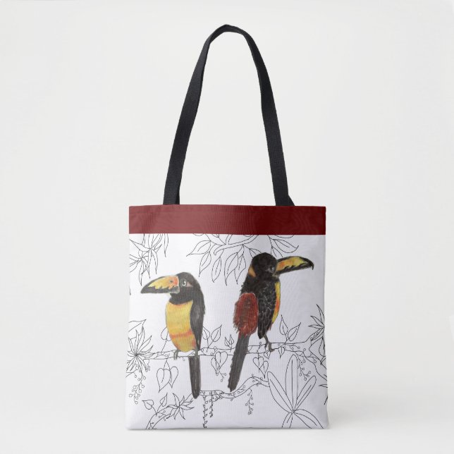 Bolso De Tela Toucans en un Tote - (1) (Anverso)
