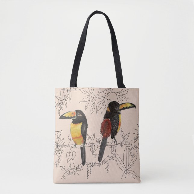 Bolso De Tela Toucans en un Tote (2) (Anverso)