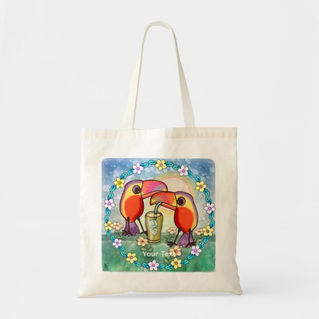 Bolso De Tela Toucans Tea (Frente)
