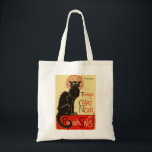 Bolso De Tela Tournée du Chat Noir Art Nouveau<br><div class="desc">Afiche vintage de Théophile Steinlen de 1896,  que anunciaba un tour a otras ciudades ("próximamente") de la compañía de artistas de cabaret de Le Chat Noir. Restaurado y mejorado digitalmente para impresión.</div>