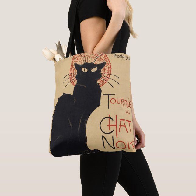 Bolso De Tela Tournee du Chat Noir Vintage Black Cat Art Nouveau (Detalle)