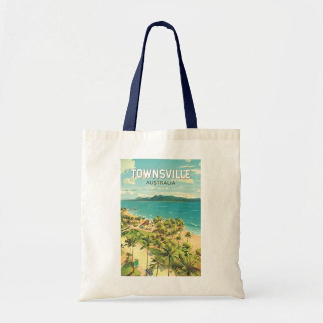 Bolso De Tela Townsville Australia Viaje al arte (Frente)