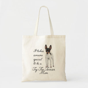 Bolso De Tela Toy Fox Terrier Mom Tote Bag