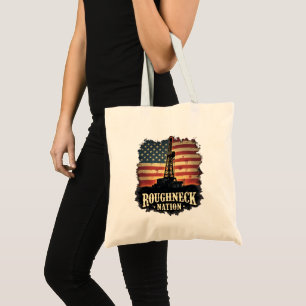 Bolso De Tela Trabajador americano de Roughneck Nation Oilfield