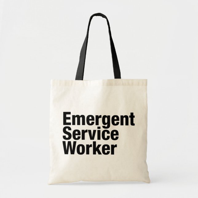 Bolso De Tela Trabajador de servicio de emergencia (Frente)