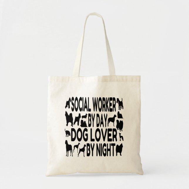 Bolso De Tela Trabajador social de Dog Lover (Frente)