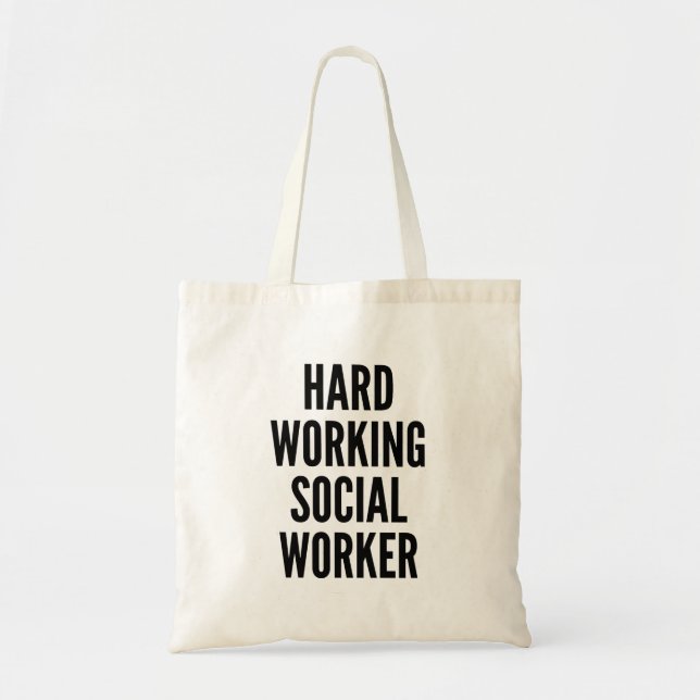 Bolso De Tela Trabajador social duro (Frente)