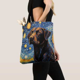BOLSO DE TELA TRABAJADOR TEMÁTICO DE STARRY NOCHE RETRIEVDOG