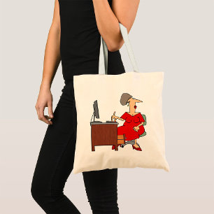 Bolso De Tela Trabajadora de oficina femenina