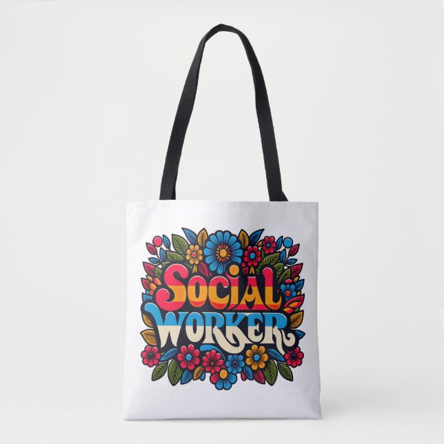Bolso De Tela Trabajadores sociales Maestros de regalo de MSW (Anverso)