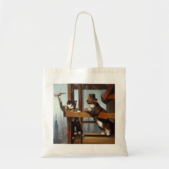 Bolso De Tela Trabajar con acero alto en gatos (Frente)