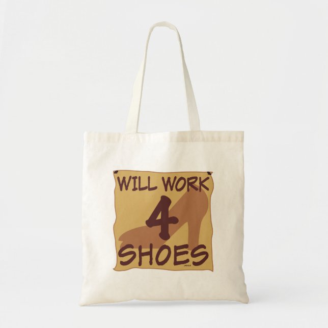 Bolso De Tela Trabajará 4 zapatos (Frente)