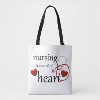 Bolso De Tela Trabajo de Enfermería de enfermera del corazón