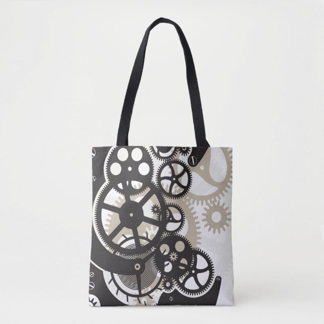 Bolso De Tela Trabajo de las ruedas del diente (Anverso)