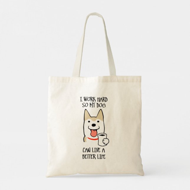 Bolso De Tela Trabajo duro (Reverso)