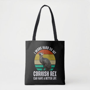 Bolso De Tela Trabajo Duro Para Que Mi Cornish Rex Tenga Mejor V
