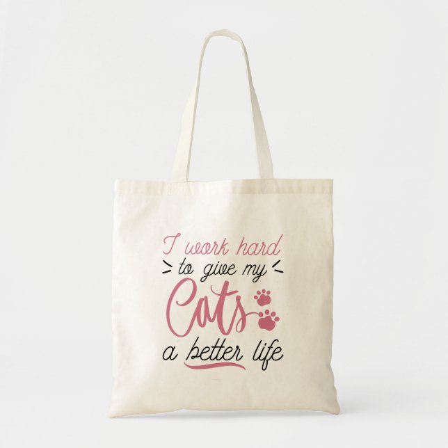 Bolso De Tela Trabajo Gatos Duros (Frente)