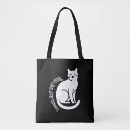 Bolso De Tela Trabajo para mi gato – Diseño divertido de citas p