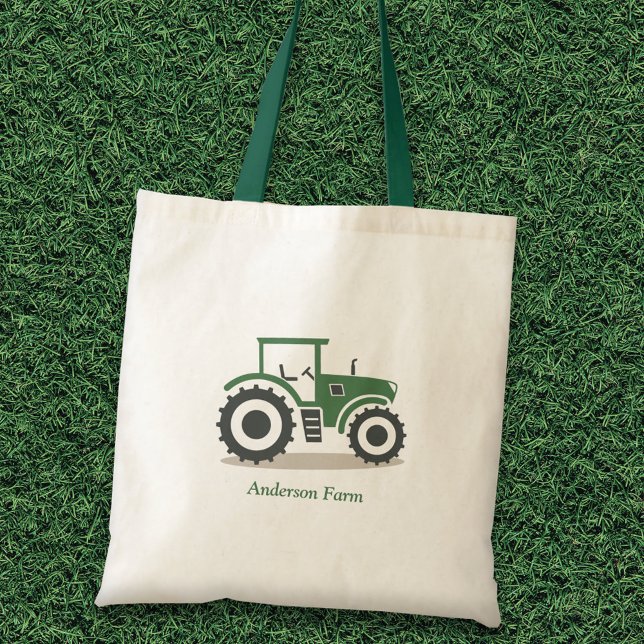 Bolso De Tela Tractor de granja (Farm Tractor Tote Bag)