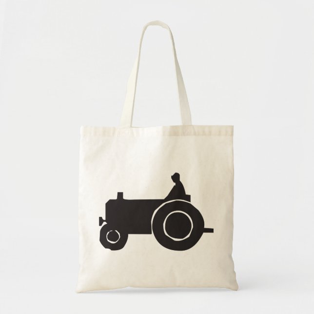 Bolso De Tela Tractor Silhouette Tote Bag (Frente)