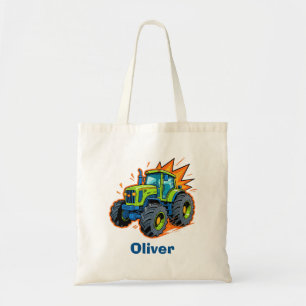 Bolso De Tela Tractor verde genial de granja