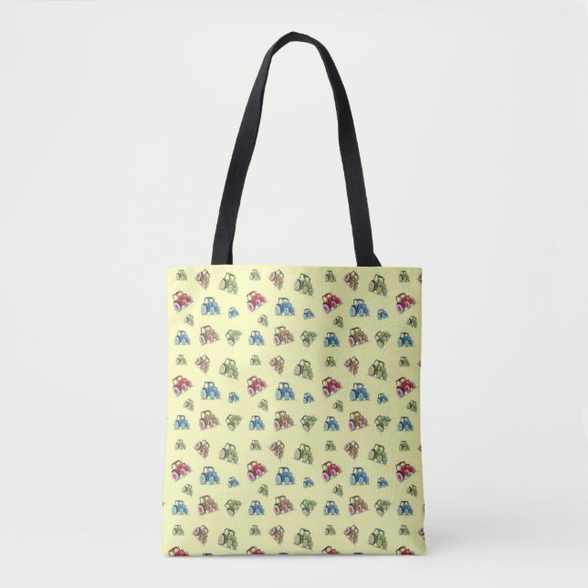Bolso De Tela Tractores pequeños Tote Bag, limón (Anverso)