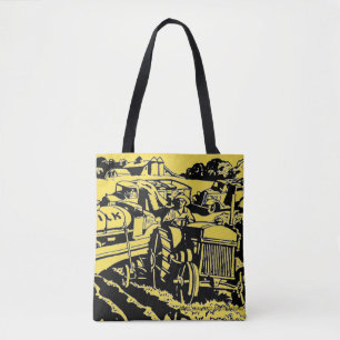 Bolso De Tela "Tractorville"