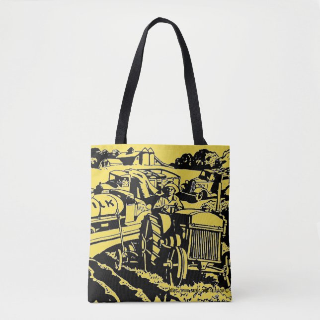 Bolso De Tela "Tractorville" (Anverso)
