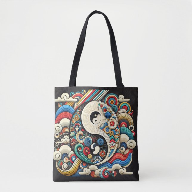 Bolso De Tela Tradición coreana Taegeuk (Anverso)