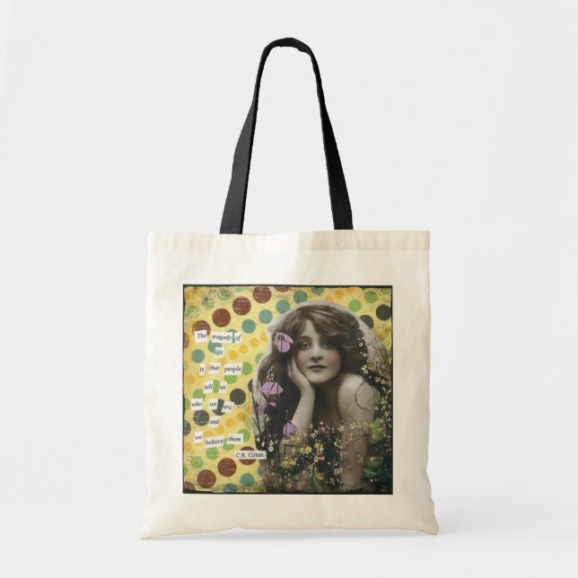 Bolso De Tela Tragedia de Tote de vida (Frente)