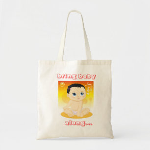 Bolso De Tela "traiga al bebé a lo largo" del tote