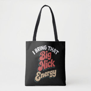 Bolso De Tela Traigo Esa Gran Energía De Nick Santa Xmas Diverti