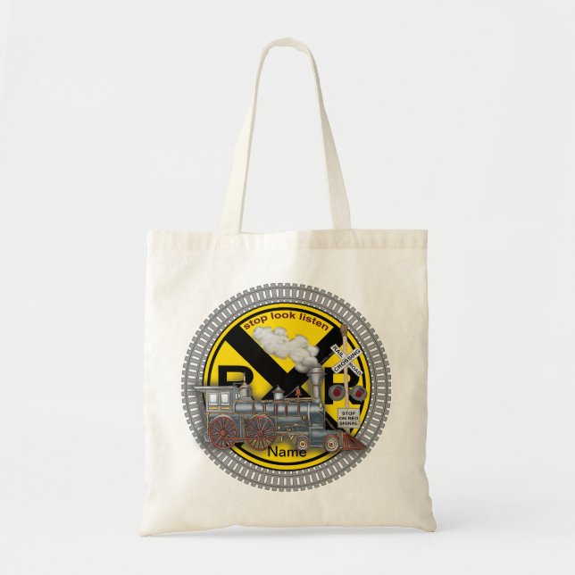 Bolso De Tela Train Crossing   (Frente)