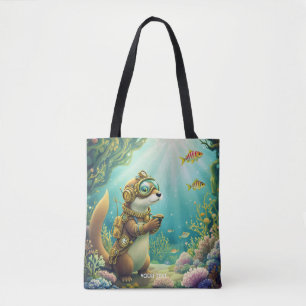 Bolso De Tela Traje de fantasía de nutria linda steampunk