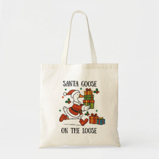 Bolso De Tela Traje Navideño de Santa Gansa Suelta