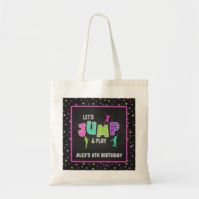 Bolso De Tela Trampoline Birthday Gift Tote Bag - Chica (Frente)