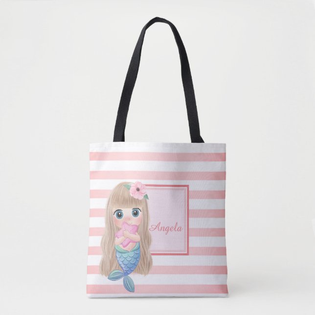 Bolso De Tela Trandy Strike, Sirena Infantil (Anverso)