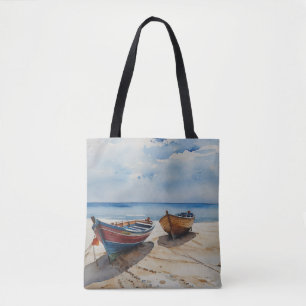 Bolso De Tela "Tranquilidad Costera" Una Tranquila Maravilla Acu
