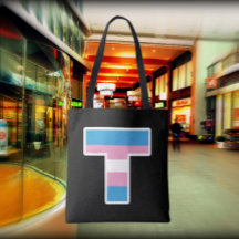 Trans Orgullo Capital T Tote Bag